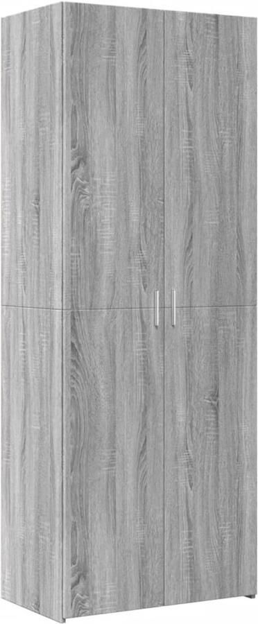 VidaXL Hoge kast 70x42 5x185 cm bewerkt hout grijs sonoma eikenkleurig