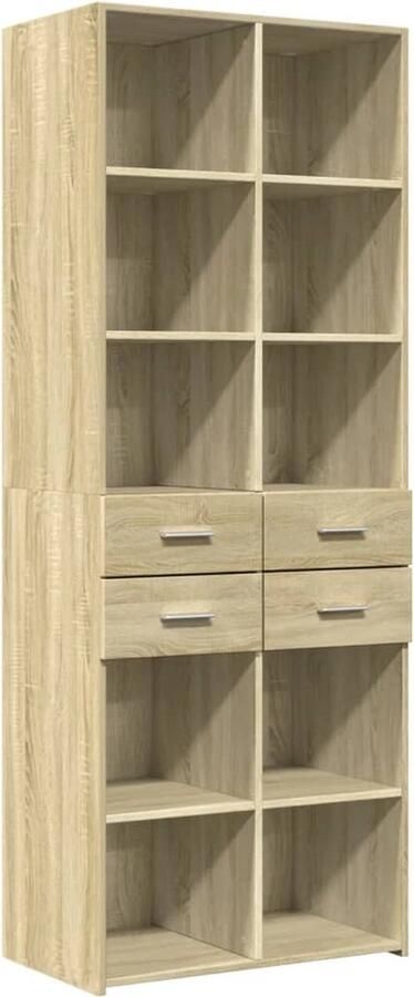 VidaXL Hoge kast 70x42 5x185 cm bewerkt hout sonoma eikenkleurig - Foto 3