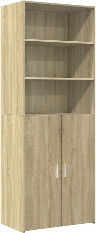 VidaXL Hoge kast 70x42 5x185 cm bewerkt hout sonoma eikenkleurig