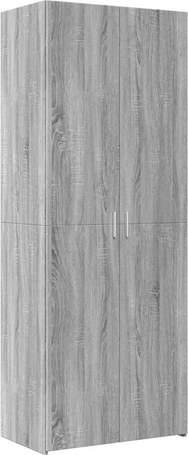 VidaXL Hoge kast 70x42 5x185 cm bewerkt hout grijs sonoma eikenkleurig