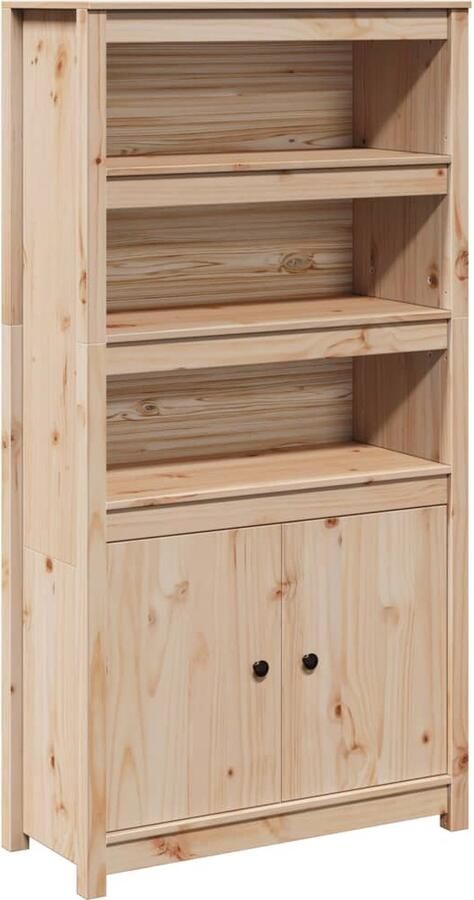 VidaXL Hoge Kast Massief Grenenhout 80x35x154cm Hoge Kast Grenoble Hout Opbergkast Kasten Woonaccessoires - Foto 2