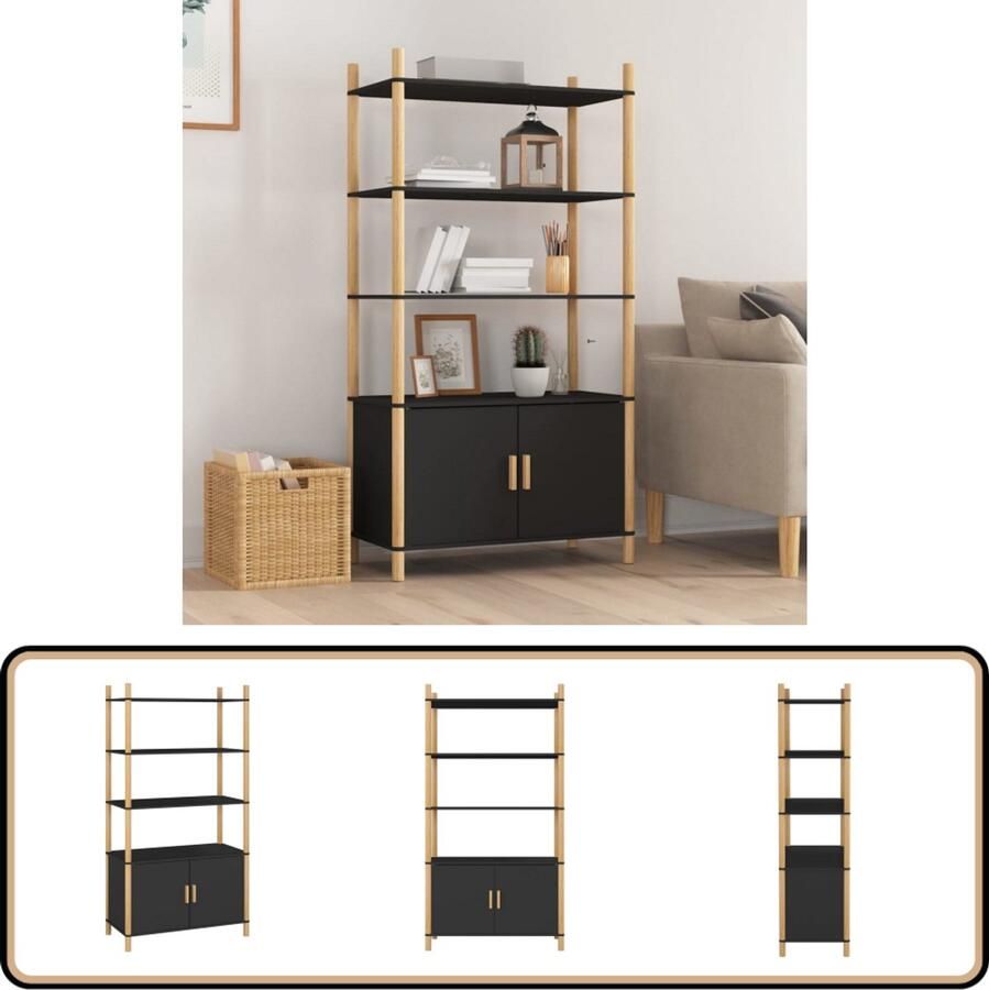 VidaXL -Hoge-kast-80x40x153-cm-bewerkt-hout-zwart