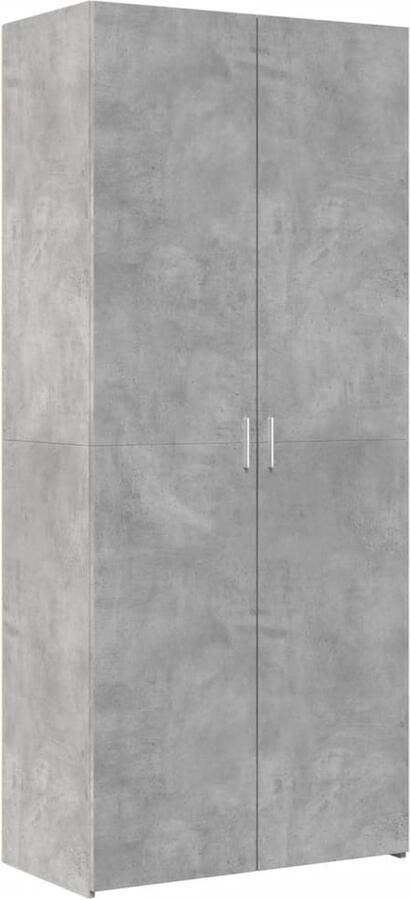 VidaXL Hoge kast 80x42 5x185 cm bewerkt hout betongrijs