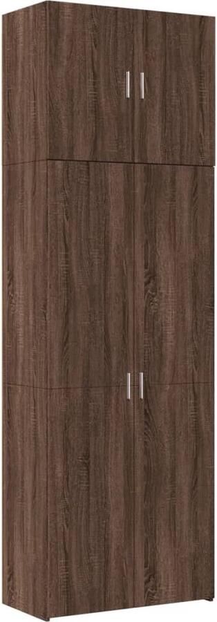 VidaXL Hoge kast 80x42 5x249 cm bewerkt hout bruin eikenkleurig