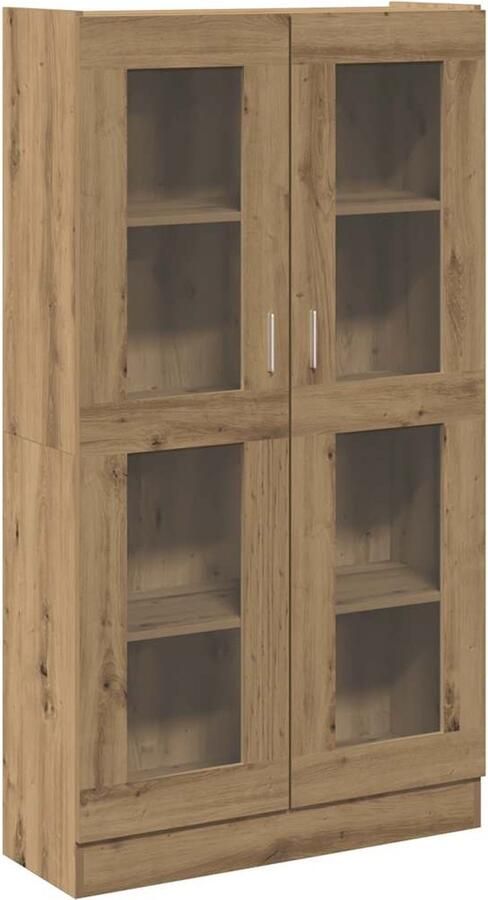 VidaXL Hoge kast 82 5x30 5x150 cm bewerkt hout artisanaal eikenkleur