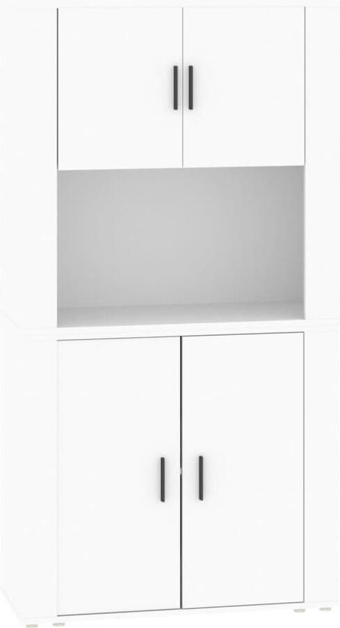 VidaXL -Hoge-kast-bewerkt-hout-wit - Foto 8