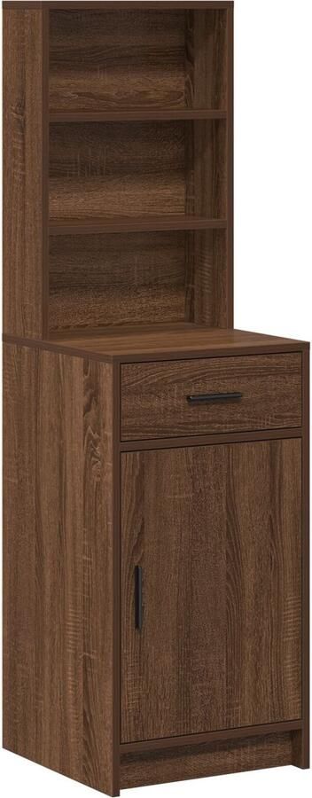 VidaXL Bruin Eiken Massief Eikenhout Middelgroot Buffetkast - Foto 2