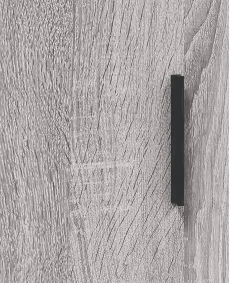 VidaXL Hoge Kast Grijs Sonoma Eiken 180 cm Hoge Kast Opbergkast Kledingkast Grijze Kast Houten Kast
