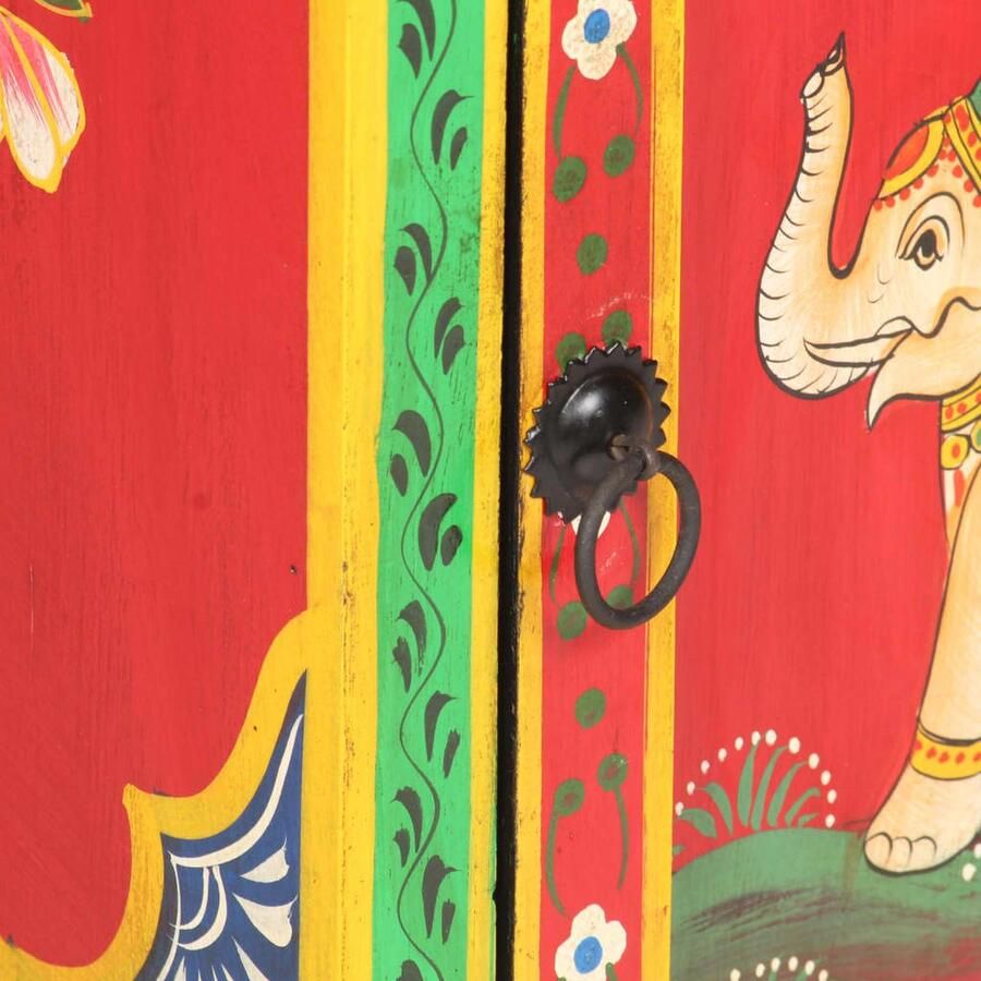 VidaXL Hoge kast handgeschilderd 40x30x120 cm massief mangohout