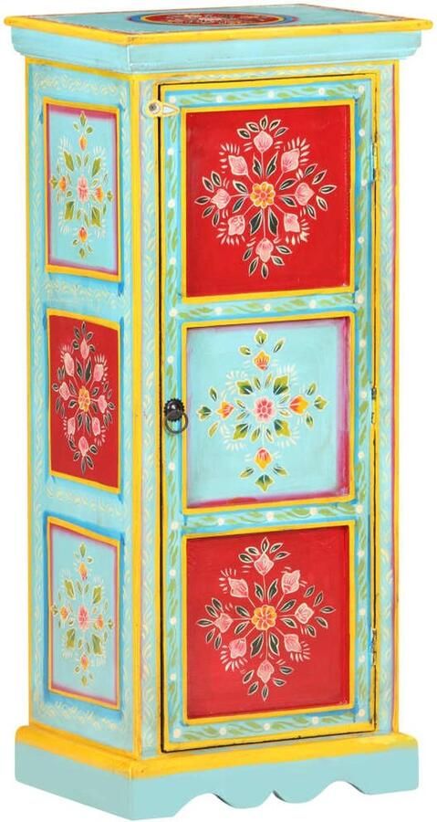 VidaXL Hoge kast handgeschilderd 40x30x90 cm massief mangohout