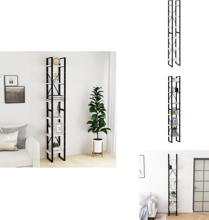 VidaXL Hoge Kast Hoge Kasten Boekenkast Boekenkasten Hoge kast 40x30x210 cm massief grenenhout wit