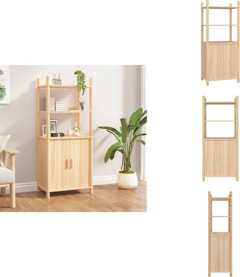 VidaXL Hoge Kast Hoge Kasten Kast Opbergkast Hoge kast 60x40x141 bewerkt hout