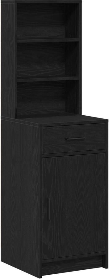 VidaXL Hoge Kast in Zwart Eiken 40x41x135 cm Gemaakt uit Geengineerd Hout - Foto 2