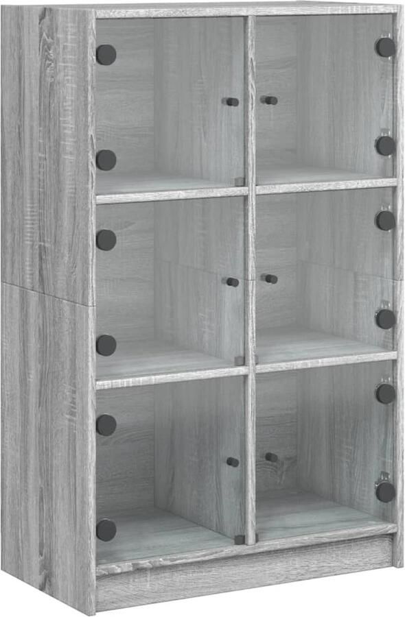 VidaXL -Hoge-kast-met-deuren-68x37x109-cm-bewerkt-hout-grijs-sonoma