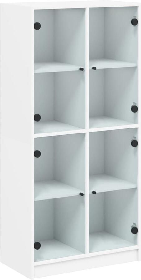 VidaXL -Hoge-kast-met-deuren-68x37x142-cm-bewerkt-hout-wit