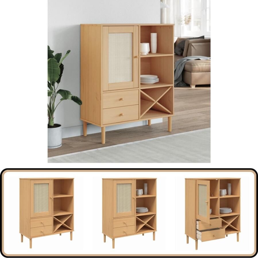 VidaXL -Hoge-kast-SENJA-90x40x112-cm-rattan-look-grenenhout-bruin