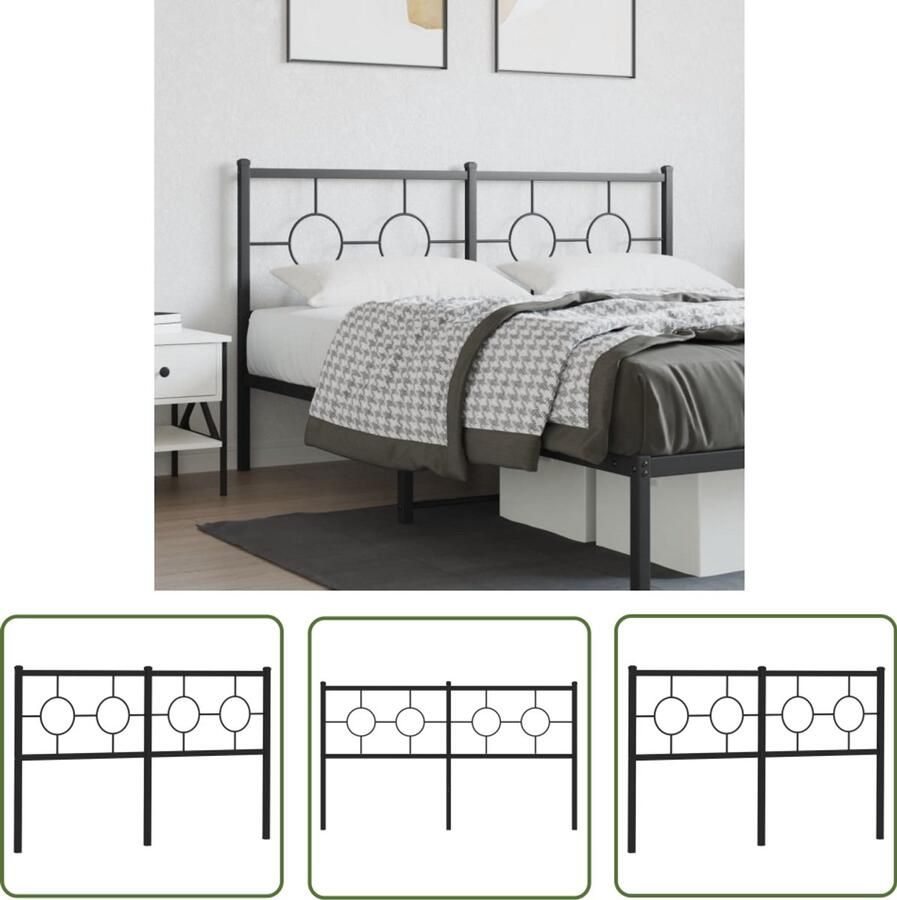 The Living Store Hoofdbord Hoofdborden 166 x 3 x 91 cm Robuuste metalen constructie Hoofdbord Hoofd Bord Metalen Hoofdbord Hoofdeinde Slaapkamers