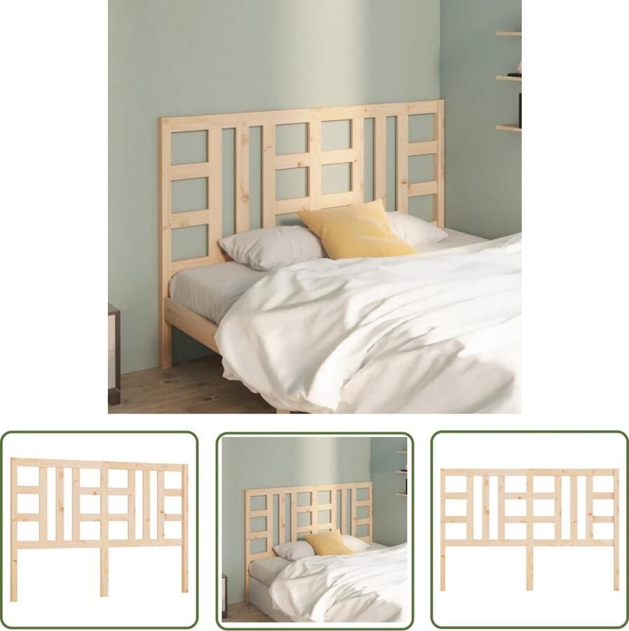 The Living Store Houten Hoofdeinde Grenenhout 141 x 4 x 100 cm Klassieke Uitstraling Houten Hoofdbord Hoofd Bord Hoofdeinde Grenenhout Vintage Meubels
