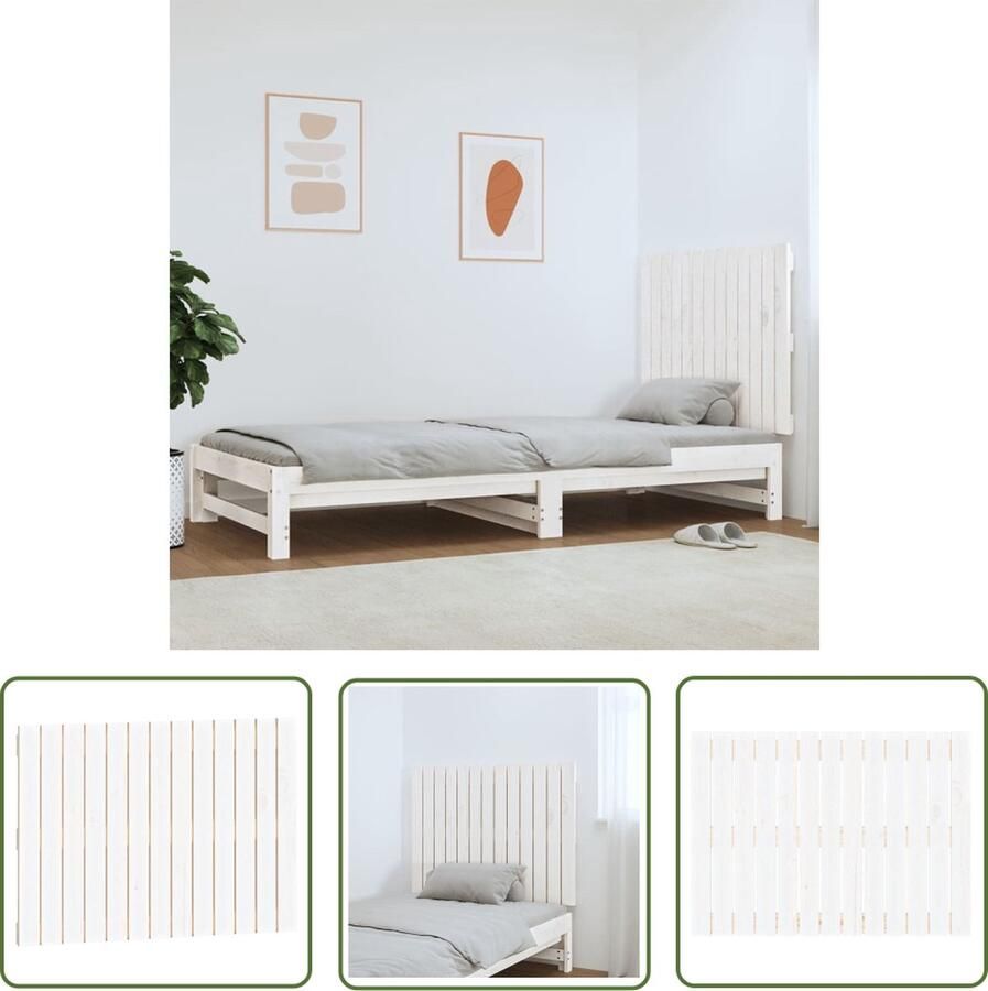 The Living Store Wandhoofdbord Massief grenenhout 82.5 x 3 x 60 cm Klassiek design Wandlamp Hoofd Bord Klassieke Stijl Hout Interieur Slaapkamers Decoreren