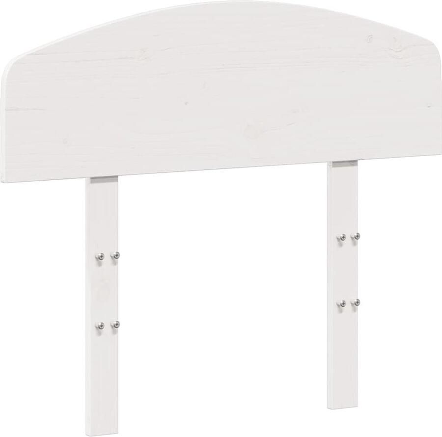 VidaXL Hoofdbord 100 cm massief grenenhout wit - Foto 3