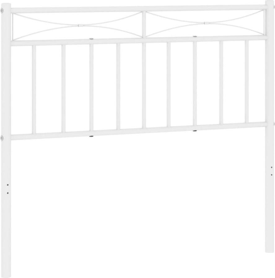 VidaXL Hoofdbord 100 cm metaal wit