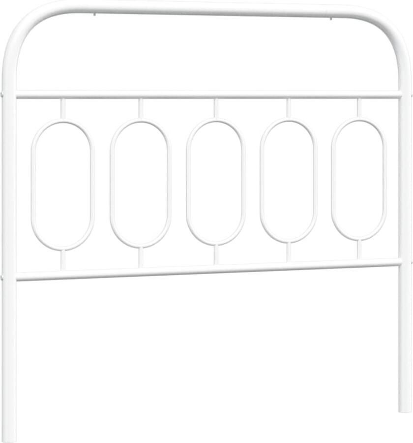 VidaXL Hoofdbord 100 cm metaal wit