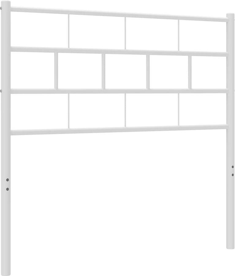 VidaXL Hoofdbord 100 cm metaal wit - Foto 3
