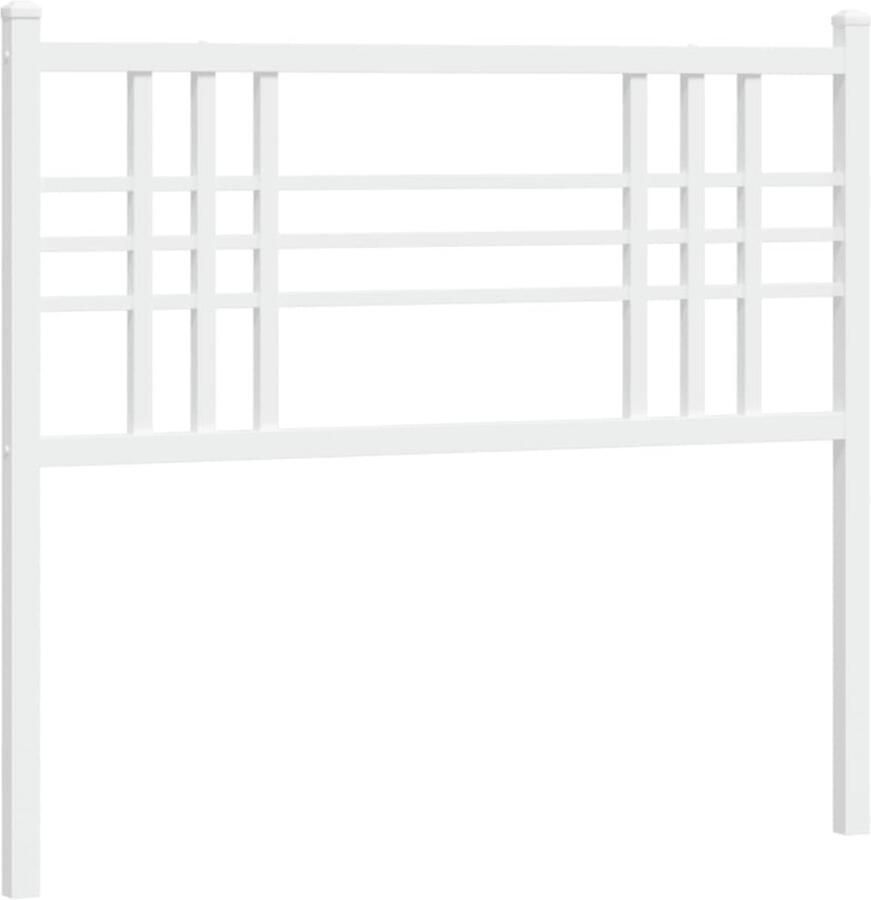 VidaXL Hoofdbord 100 cm metaal wit - Foto 7