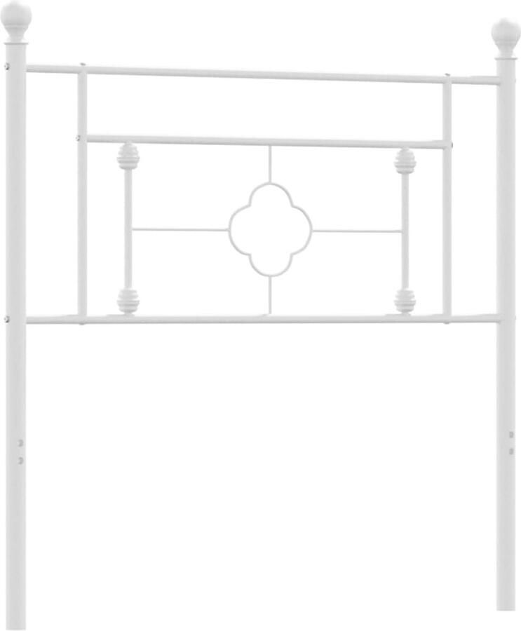 VidaXL Hoofdbord 100 cm metaal wit - Foto 10