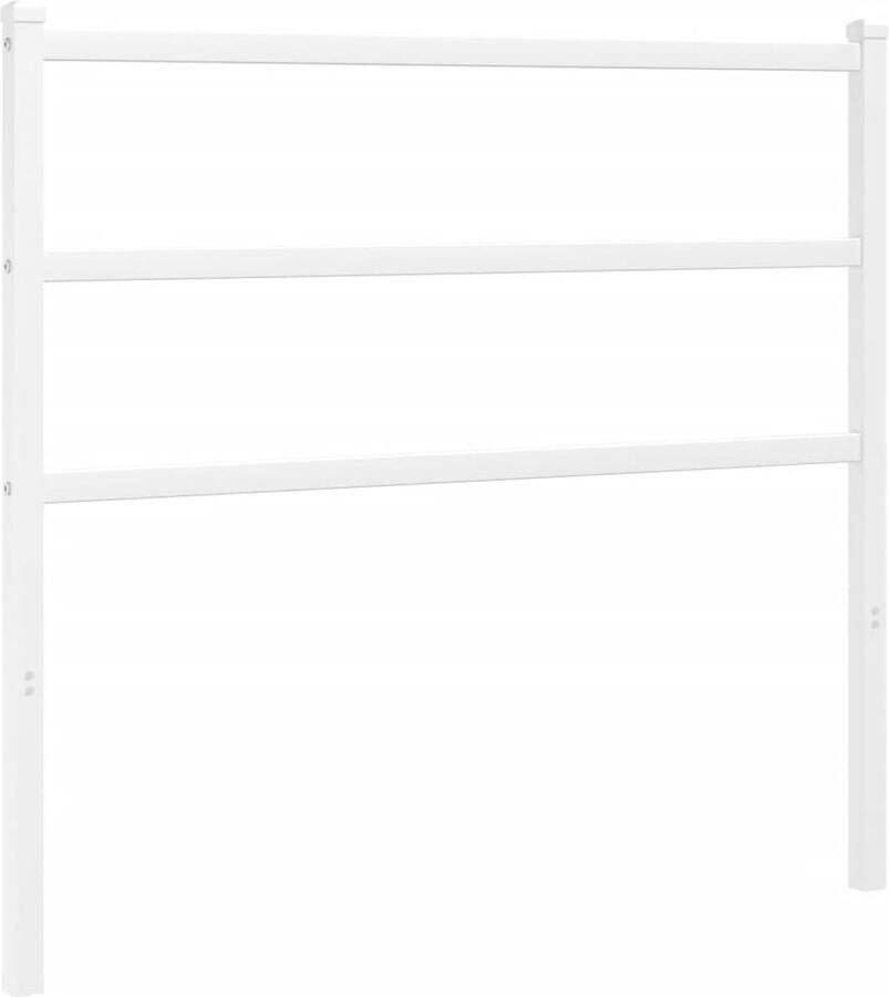 VidaXL Hoofdbord 100 cm metaal wit - Foto 3
