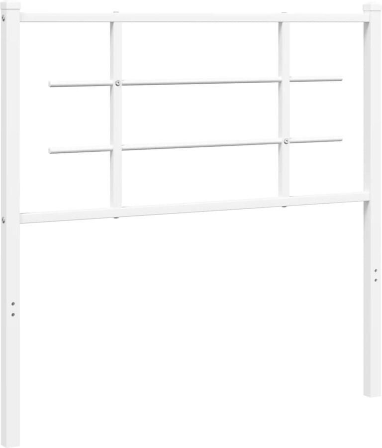 VidaXL Hoofdbord 100 cm metaal wit - Foto 3