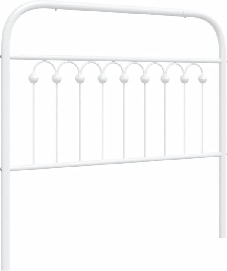 VidaXL Hoofdbord 100 cm metaal wit
