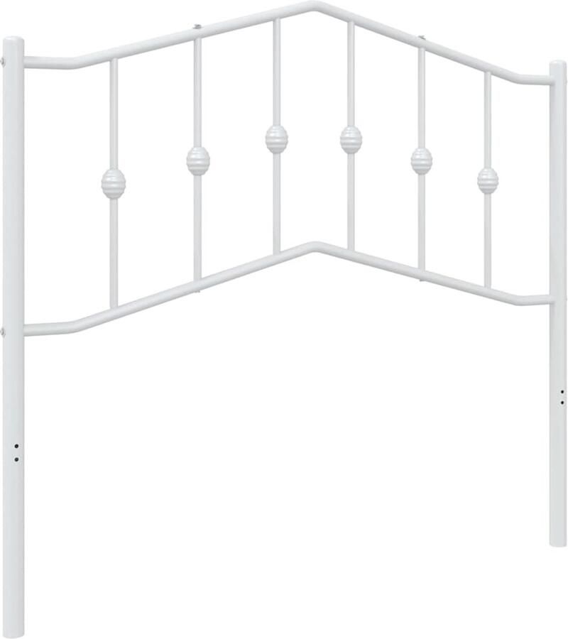 VidaXL Hoofdbord 100 cm metaal wit - Foto 3