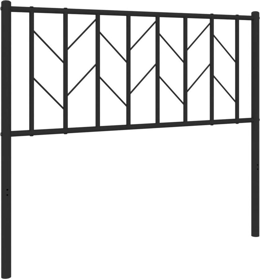 VidaXL Hoofdbord 100 cm metaal zwart - Foto 3