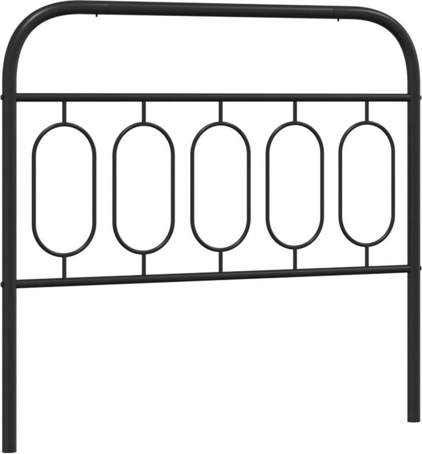 VidaXL Hoofdbord 100 cm metaal zwart
