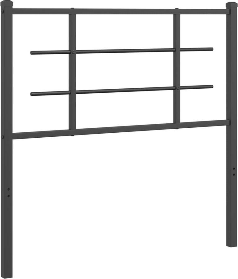 VidaXL Hoofdbord 90 cm metaal zwart - Foto 3