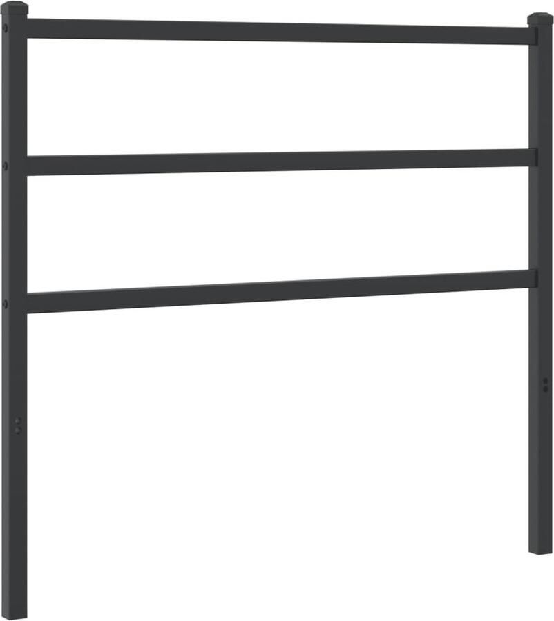 VidaXL Hoofdbord 100 cm metaal zwart - Foto 3