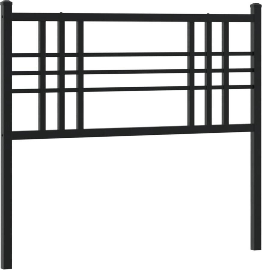 The Living Store Hoofdbord Metaal 104.5 x 3 x 90 cm Robuuste Staal Constructie Hoofd Bord Hoofdbord Beddecoratie Slaapkamers Metalen Hoofdbord - Foto 2