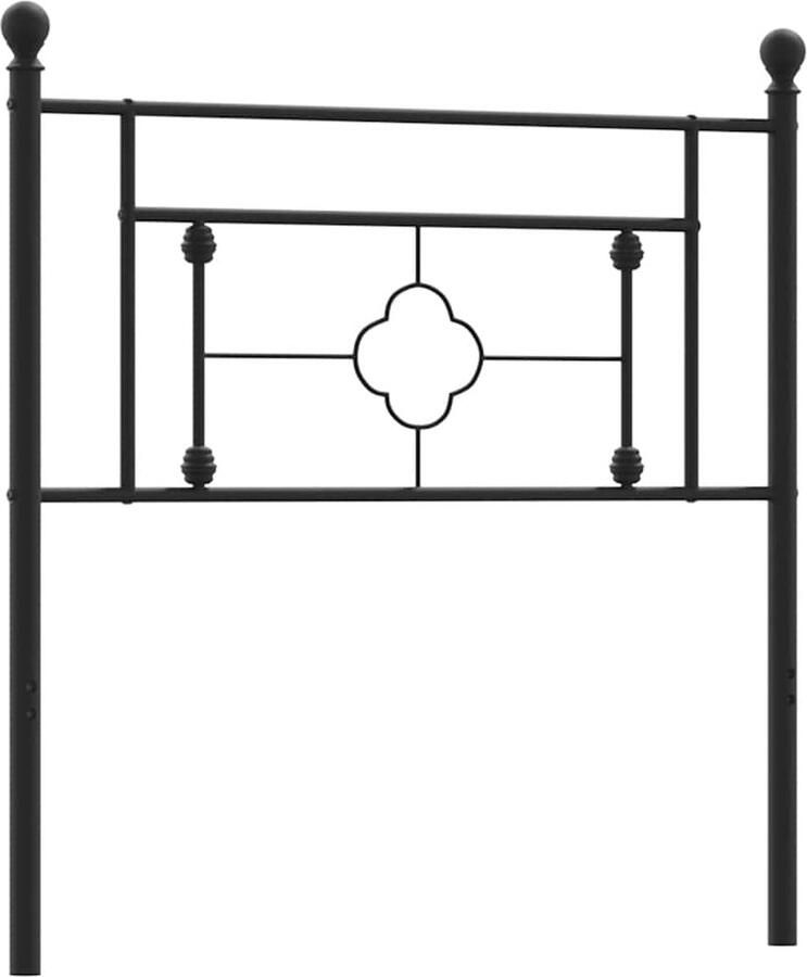 VidaXL Hoofdbord 100 cm metaal zwart - Foto 3