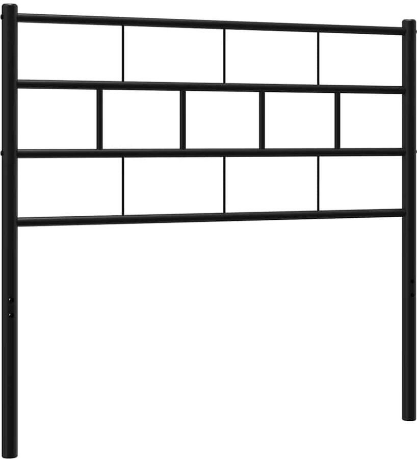 VidaXL Hoofdbord 100 cm metaal zwart - Foto 4