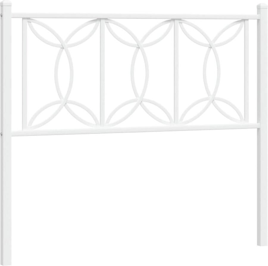 VidaXL Hoofdbord 107 cm metaal wit