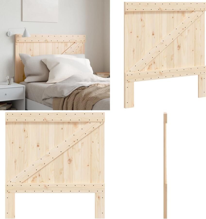 VidaXL Hoofdbord 100x104 cm massief grenenhout Hoofdbord Hoofdborden Hoofdbord Bed Hoofdeinde Bed