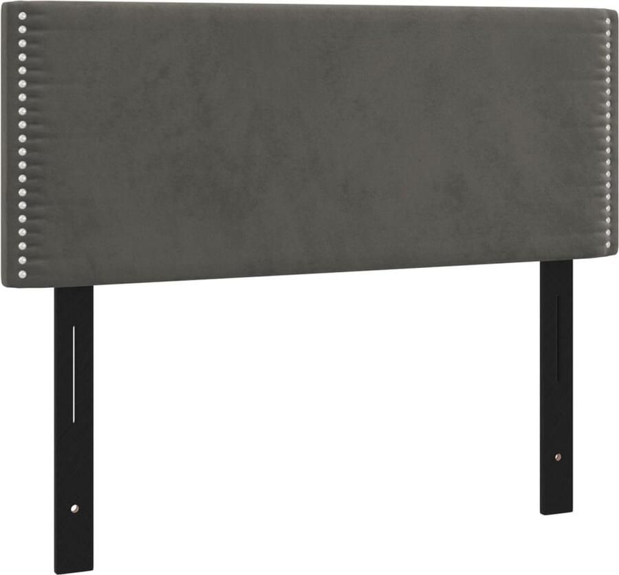VidaXL Hoofdbord 100x5x78 88 cm fluweel donkergrijs