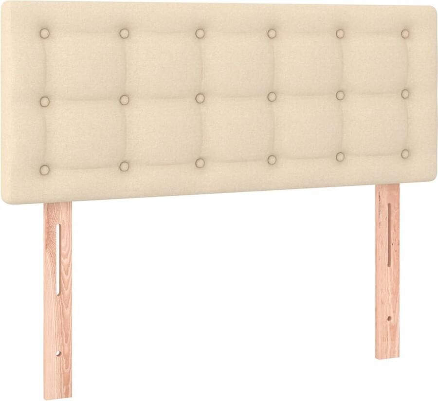 VidaXL Hoofdbord 80x5x78 88 cm stof crÃ¨mekleurig - Foto 6