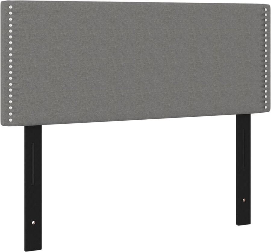 VidaXL Hoofdbord 100x5x78 88 cm stof donkergrijs