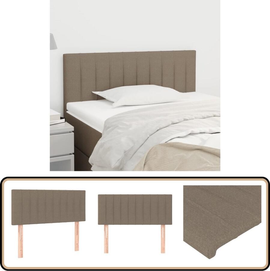 VidaXL Hoofdbord 100x5x78 88 cm Stof Taupe Hoofd Bord Hoofdborden Beddecoratie Slaapkamers Taupecleur Stoffen Hoofdbord Comfortabel Leeshoek Tv Hoek