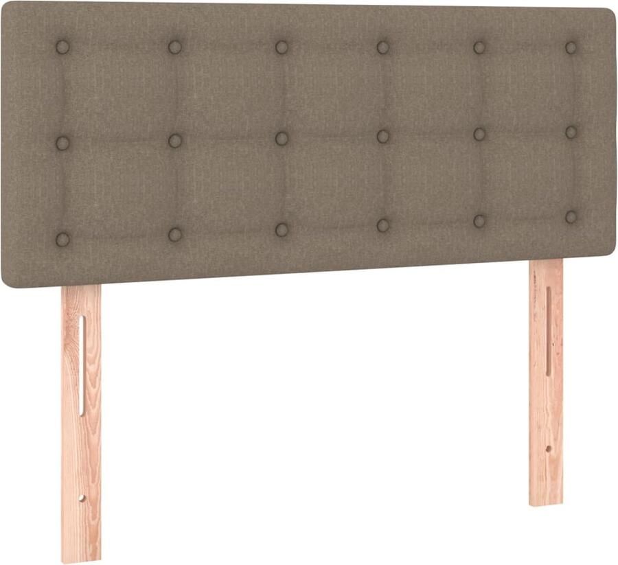 VidaXL Hoofdbord 100x5x78 88 cm stof taupe - Foto 2