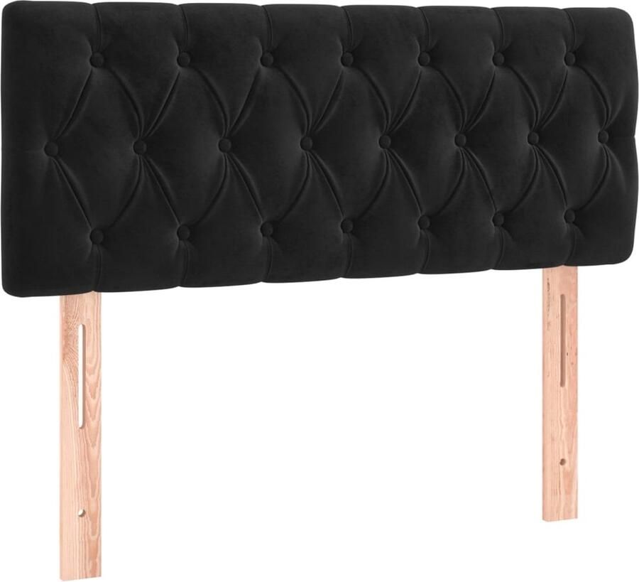 VidaXL Hoofdbord 100x7x78 88 cm fluweel zwart - Foto 2