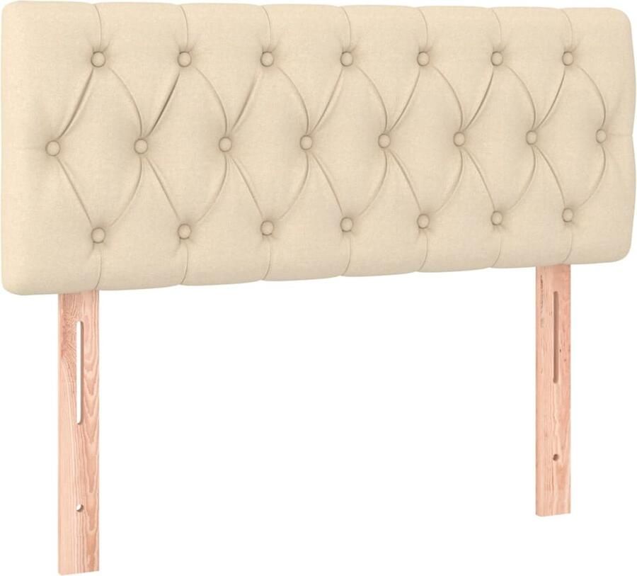 VidaXL Hoofdbord 90x7x78 88 cm stof crÃ¨mekleurig