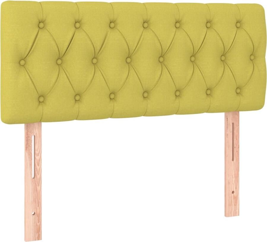 VidaXL Hoofdbord 100x7x78 88 cm stof groen - Foto 2